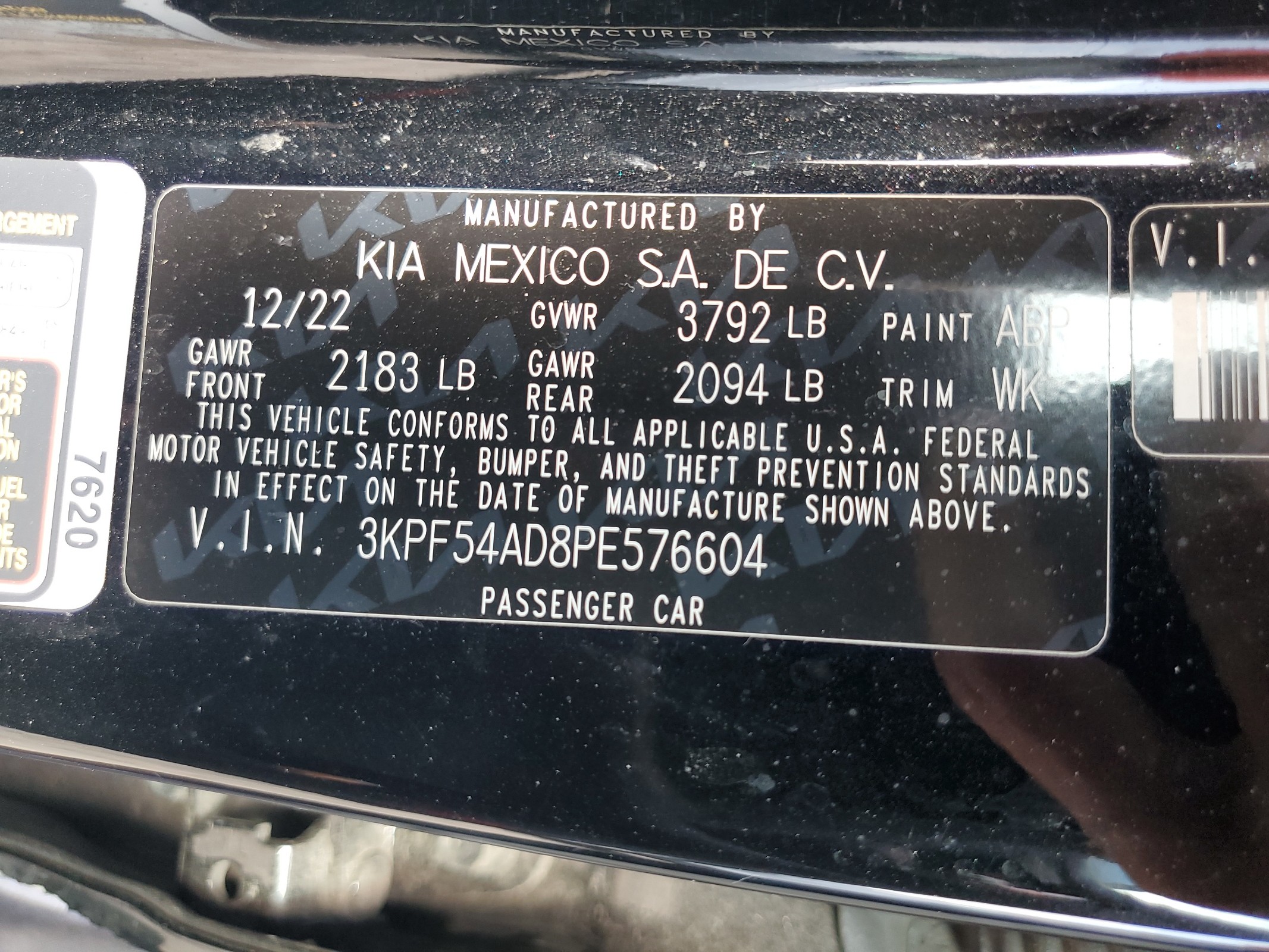 3KPF54AD8PE576604 2023 Kia Forte Gt Line