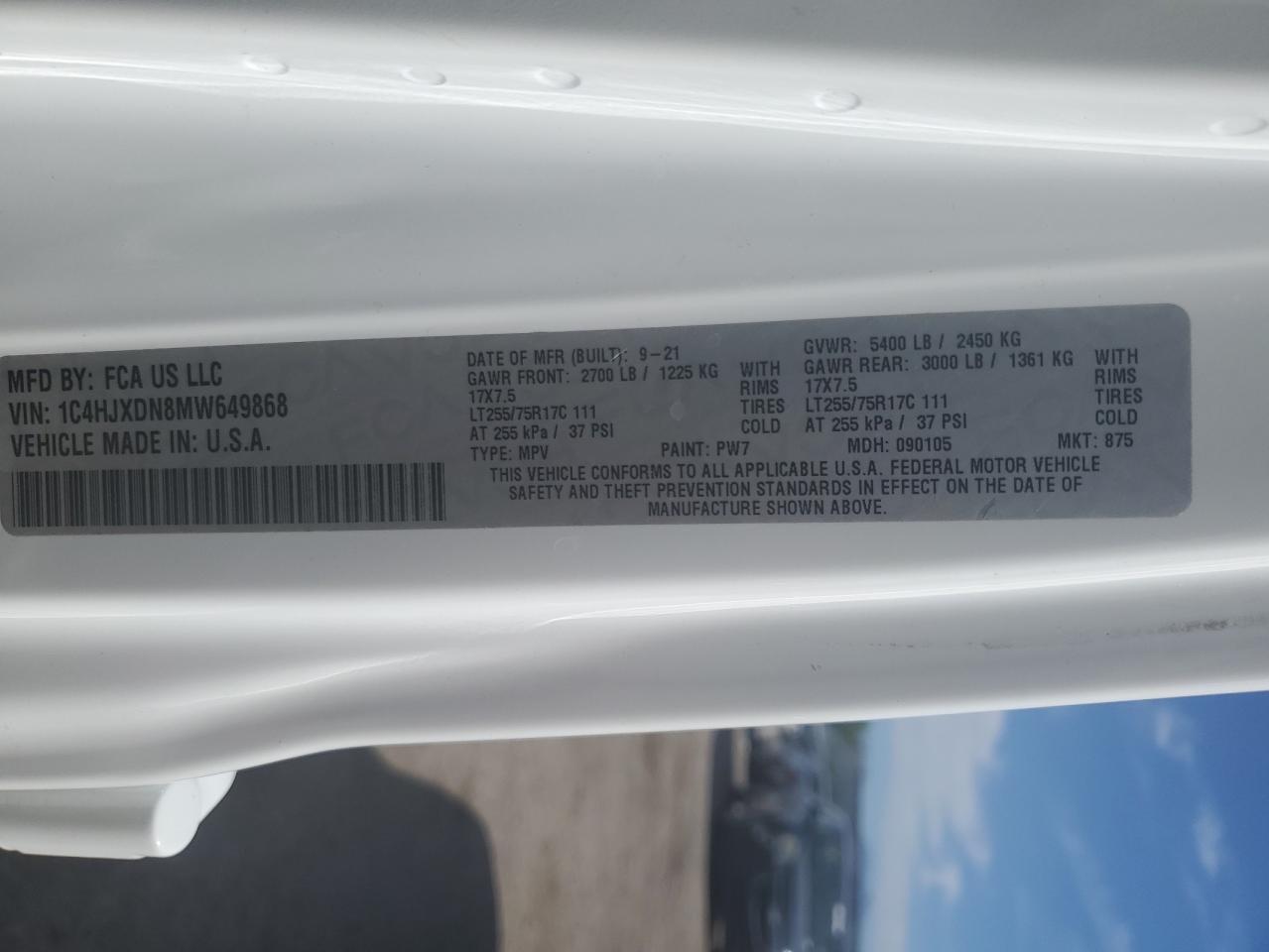 1C4HJXDN8MW649868 2021 JEEP WRANGLER - Image 13