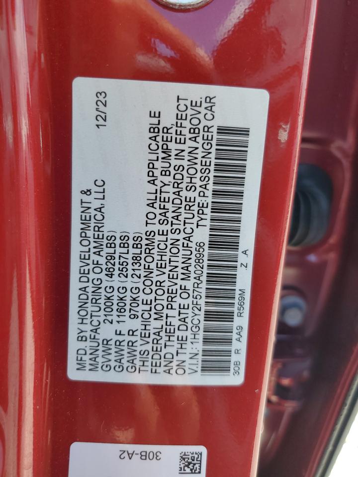 1HGCY2F57RA028956 2024 Honda Accord Hybrid Sport