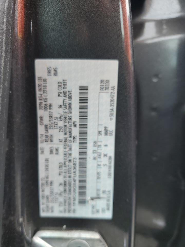 2015 Ford Escape Se VIN: 1FMCU0GX4FUA36873 Lot: 57486254