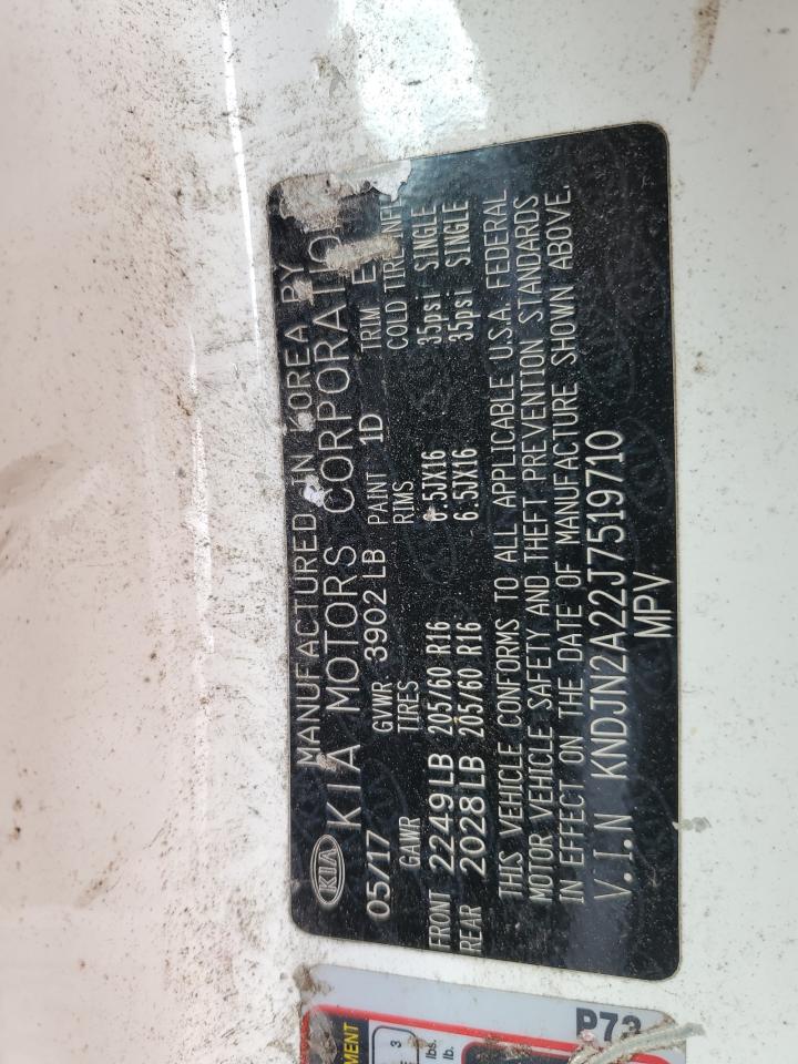 2018 Kia Soul VIN: KNDJN2A22J7519710 Lot: 60914144