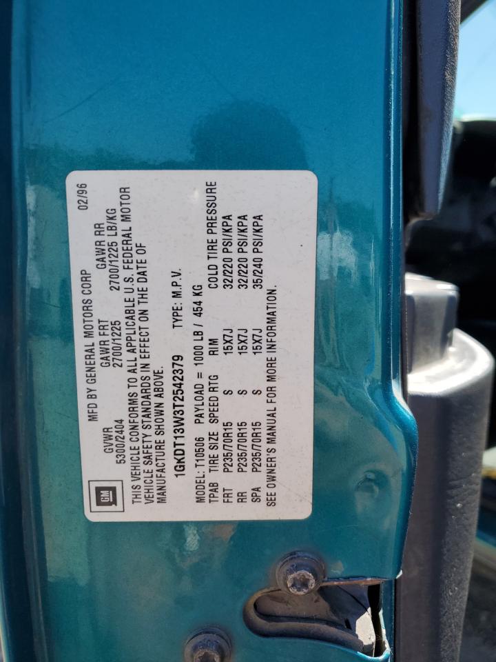 1996 GMC Jimmy VIN: 1GKDT13W3T2542379 Lot: 61038764