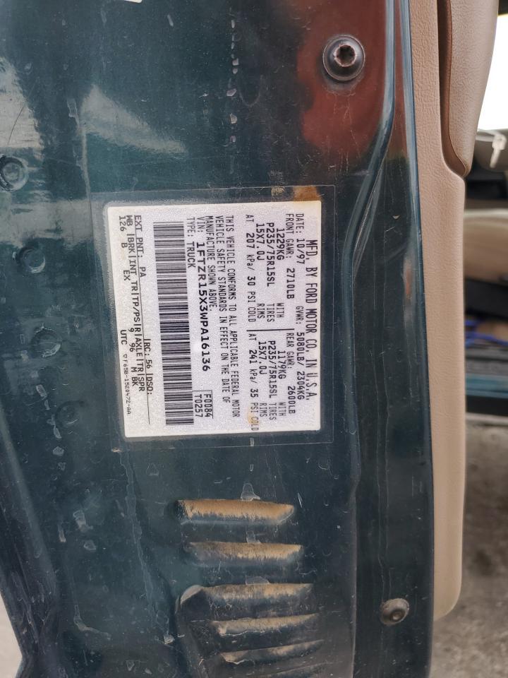 1998 Ford Ranger Super Cab VIN: 1FTZR15X3WPA16136 Lot: 60778524