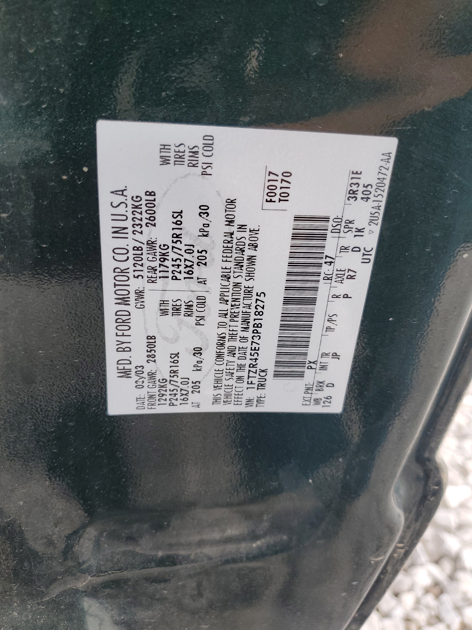 1FTZR45E73PB18275 2003 Ford Ranger Super Cab