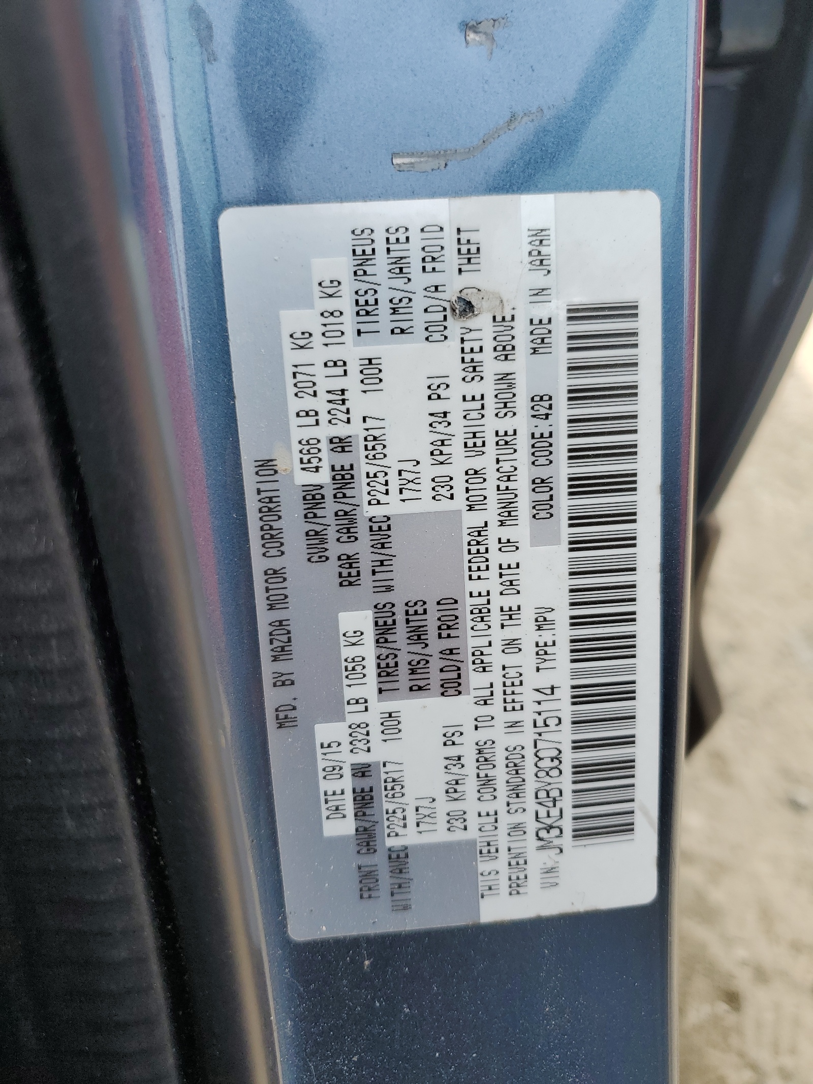 JM3KE4BY8G0715114 2016 Mazda Cx-5 Sport