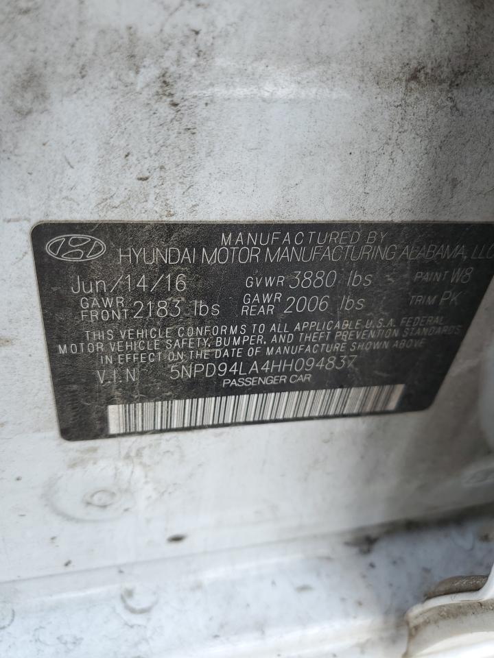 2017 Hyundai Elantra Eco VIN: 5NPD94LA4HH094837 Lot: 60327634