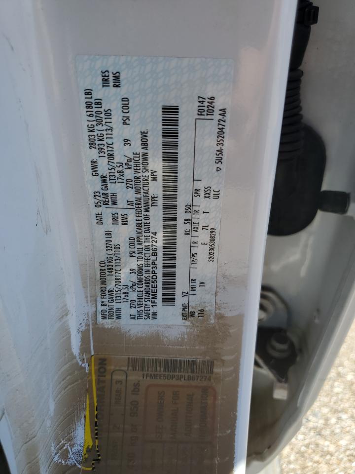 2023 Ford Bronco Base VIN: 1FMEE5DP3PLB67274 Lot: 60816694