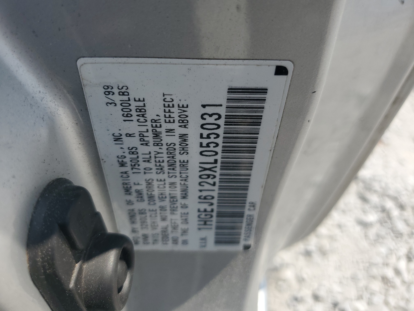 1HGEJ6129XL055031 1999 Honda Civic Dx