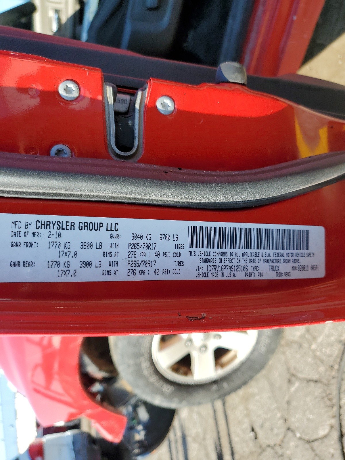 1D7RV1GP7AS125106 2010 Dodge Ram 1500