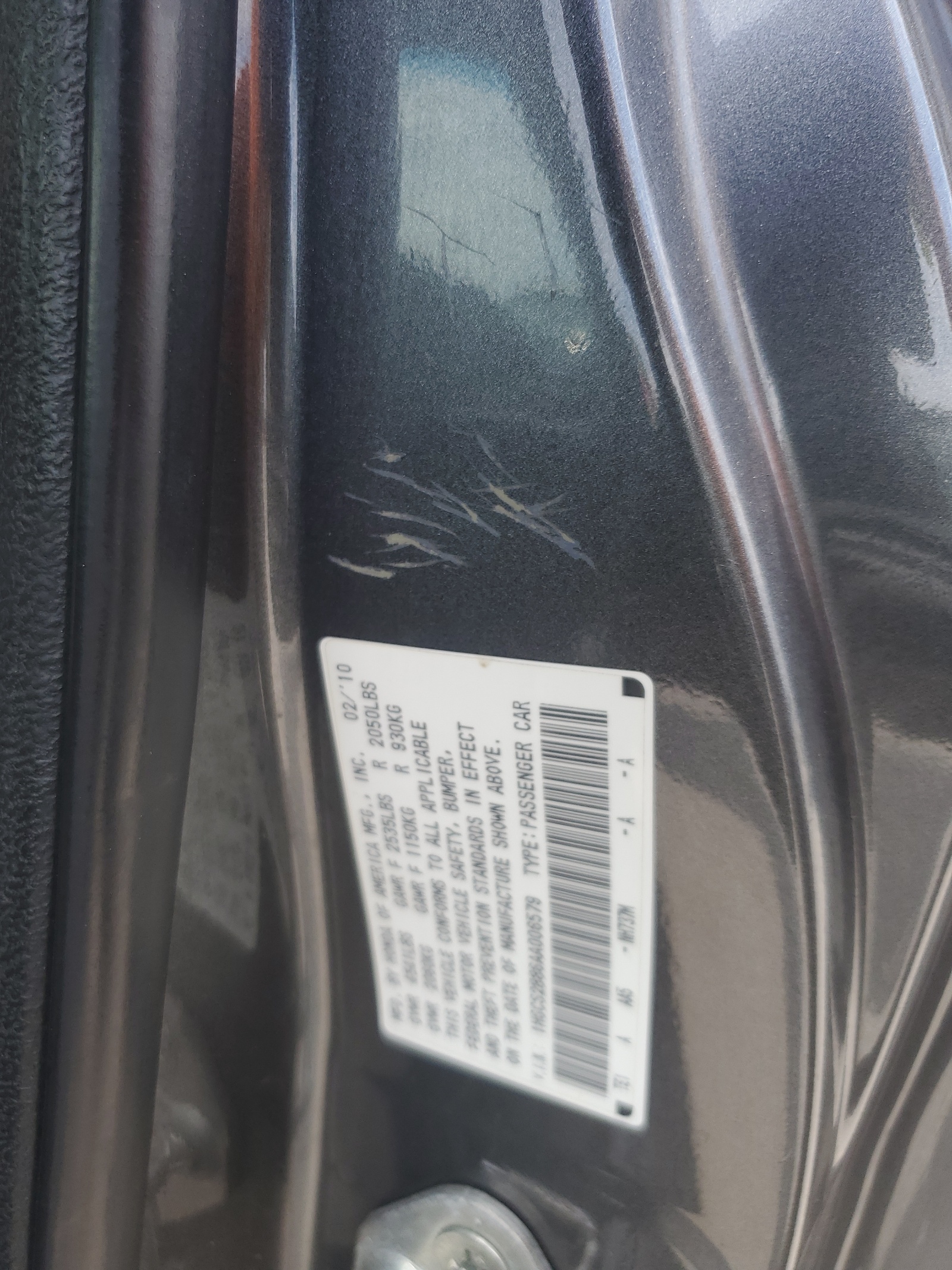 1HGCS2B86AA006579 2010 Honda Accord Exl