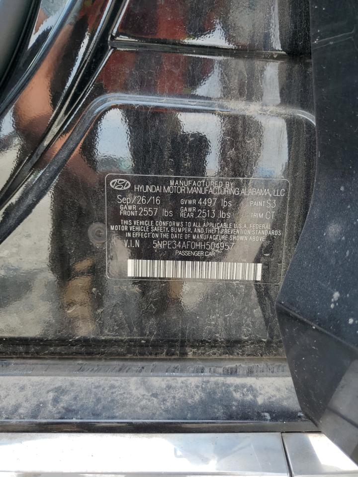 2017 Hyundai Sonata Sport VIN: 5NPE34AF0HH504957 Lot: 57386304