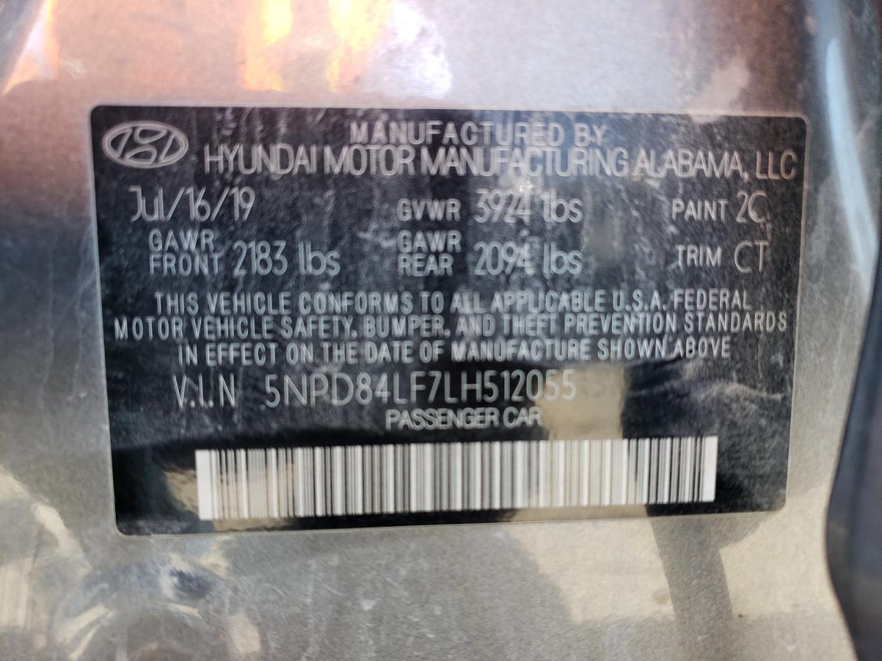 5NPD84LF7LH512055 2020 Hyundai Elantra Sel