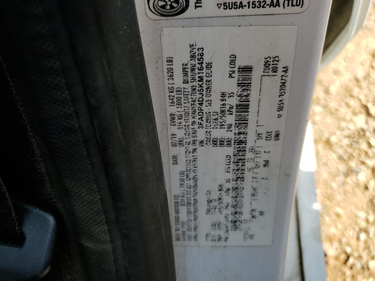 2019 Ford Fiesta St VIN: 3FADP4DJ5KM164583 Lot: 58926354