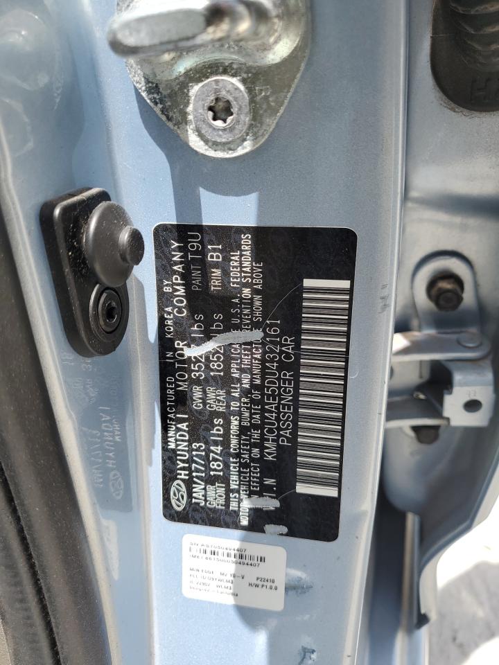 2013 Hyundai Accent Gls VIN: KMHCU4AE5DU432161 Lot: 58937294