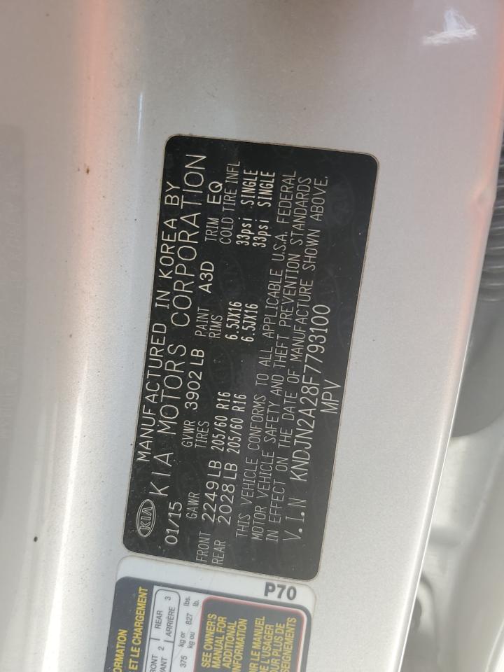 2015 Kia Soul VIN: KNDJN2A28F7793100 Lot: 60404534