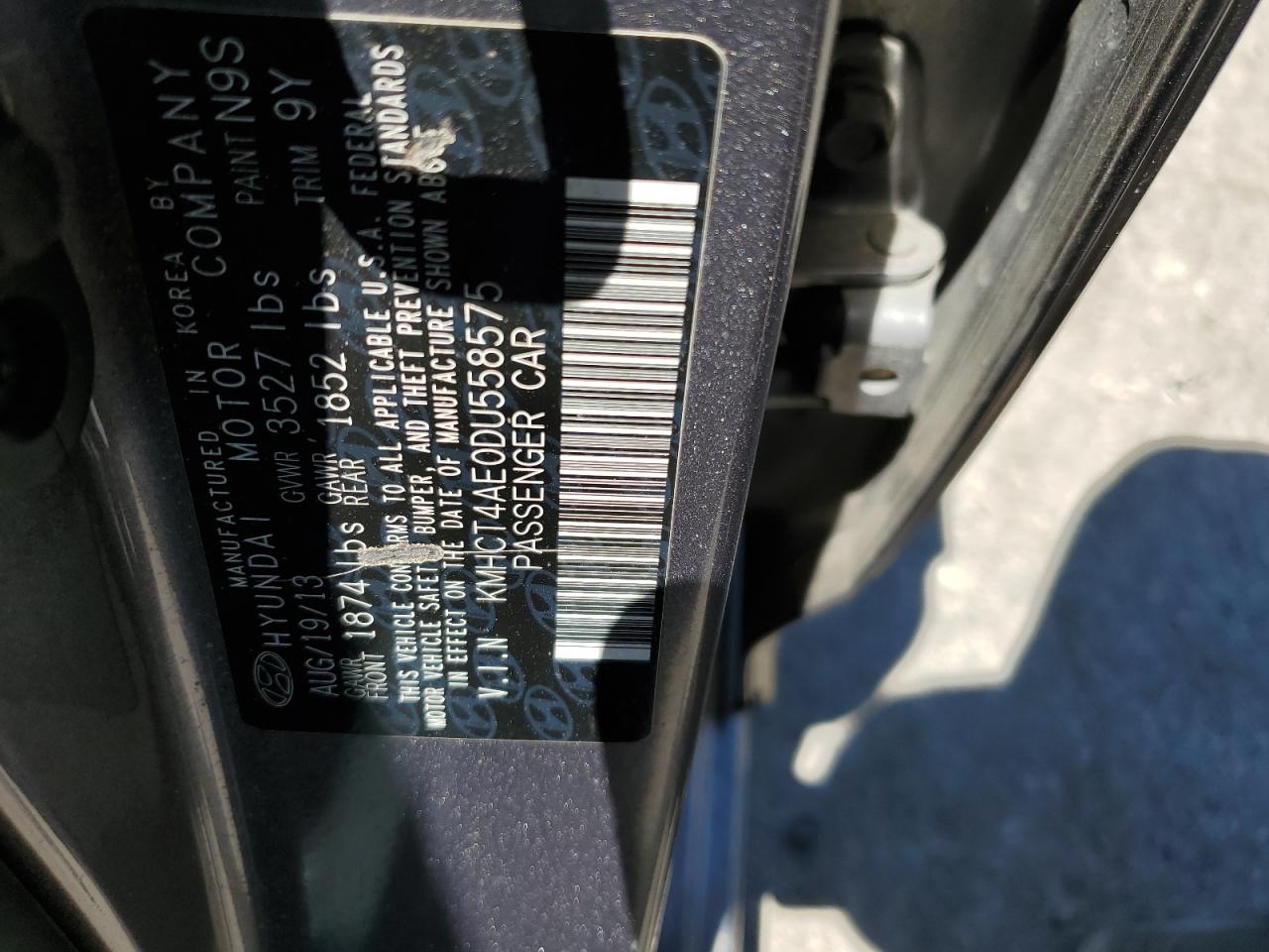 KMHCT4AE0DU558575 2013 Hyundai Accent Gls