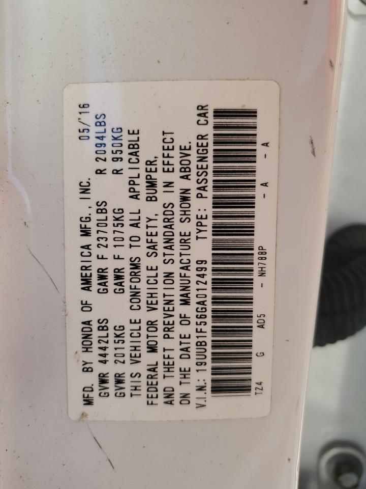 2016 Acura Tlx Tech VIN: 19UUB1F56GA012499 Lot: 57613984