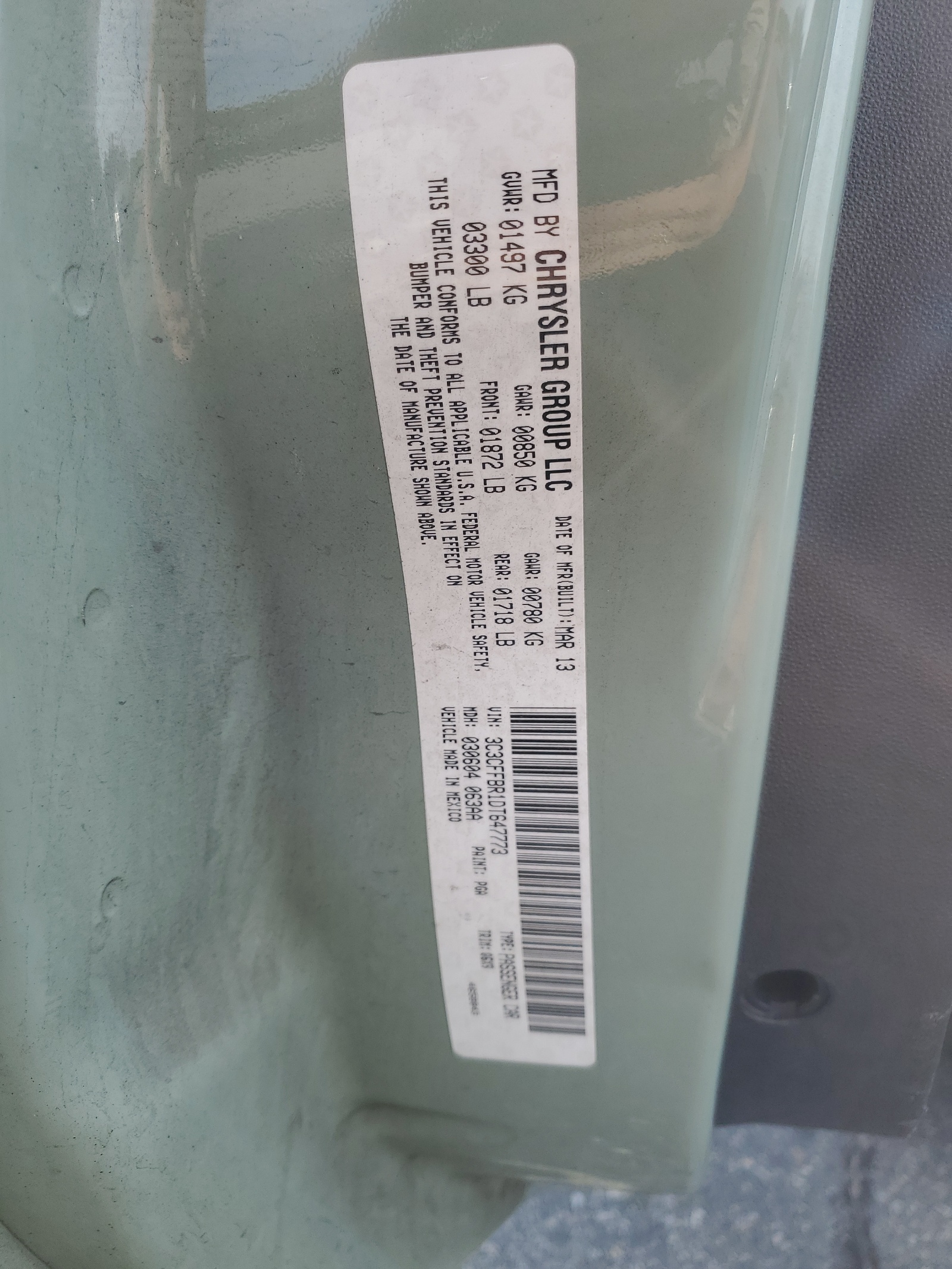 3C3CFFBR1DT647773 2013 Fiat 500 Sport