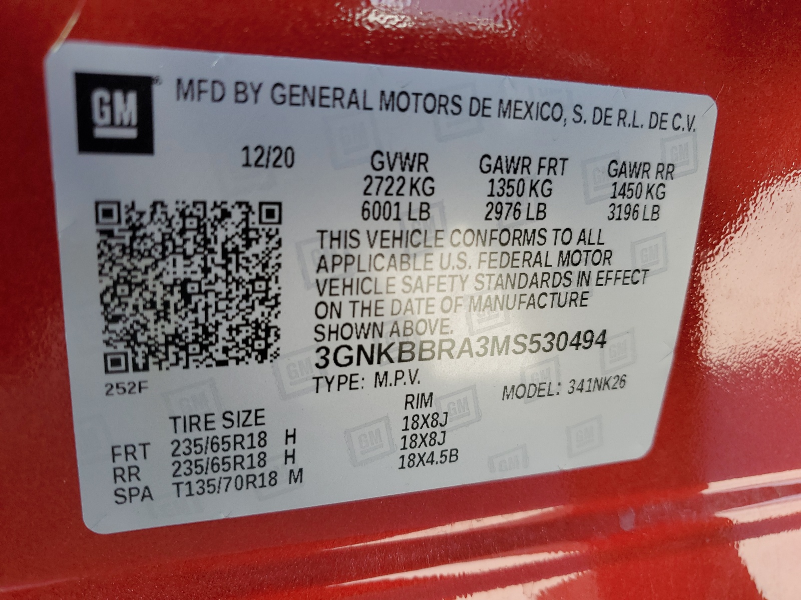 3GNKBBRA3MS530494 2021 Chevrolet Blazer 1Lt