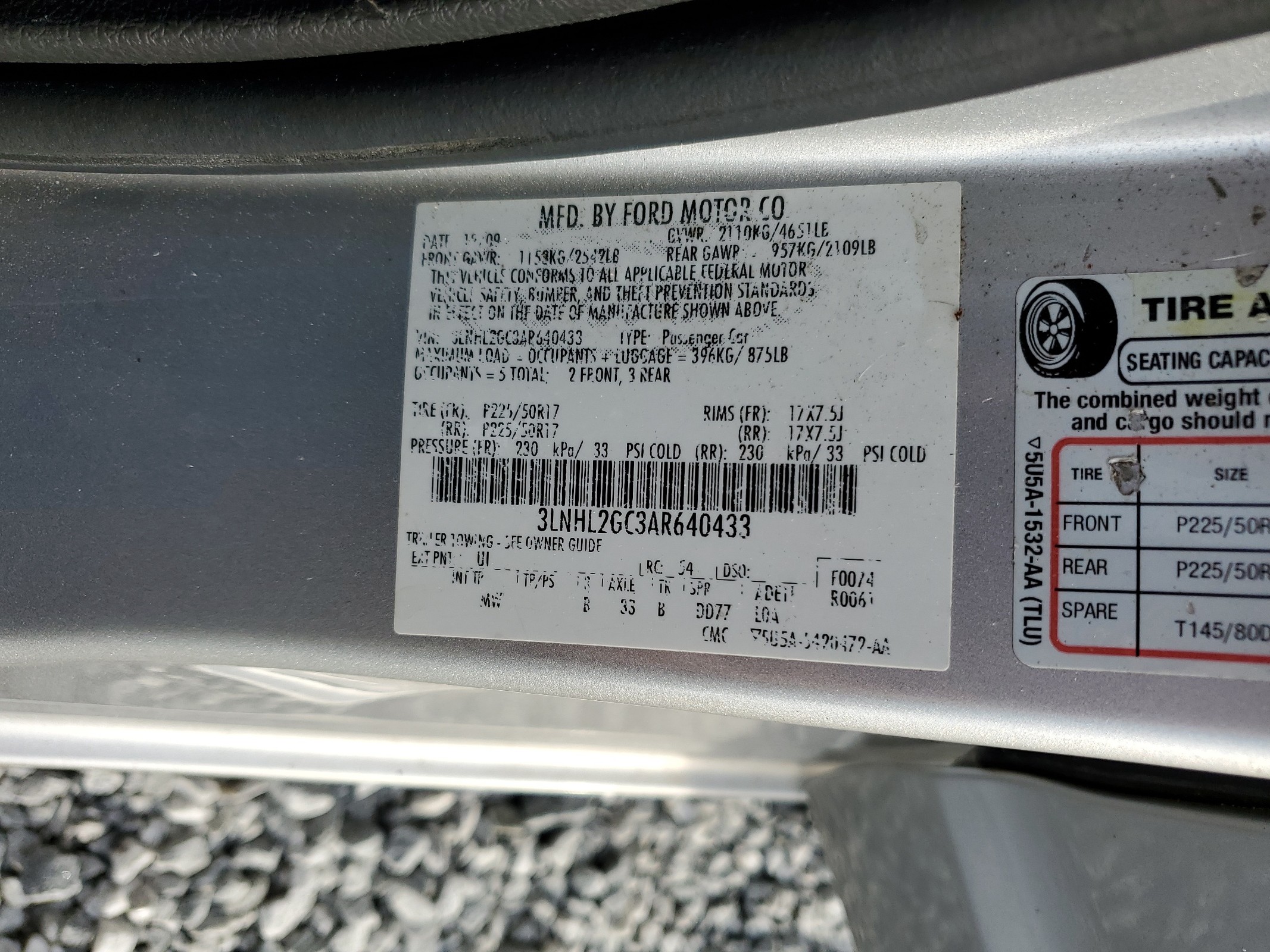 3LNHL2GC3AR640433 2010 Lincoln Mkz