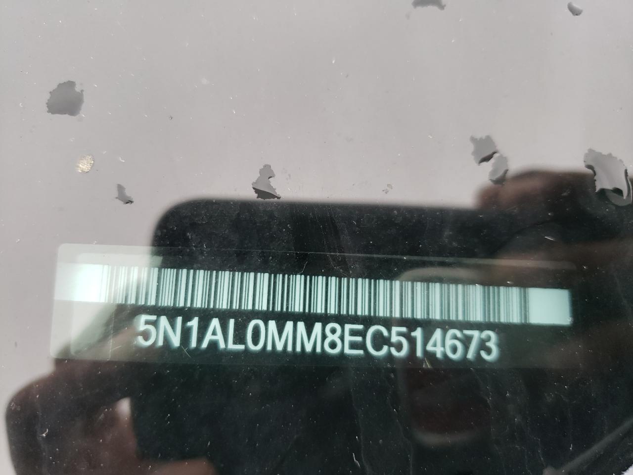 2014 Infiniti Qx60 VIN: 5N1AL0MM8EC514673 Lot: 59048514