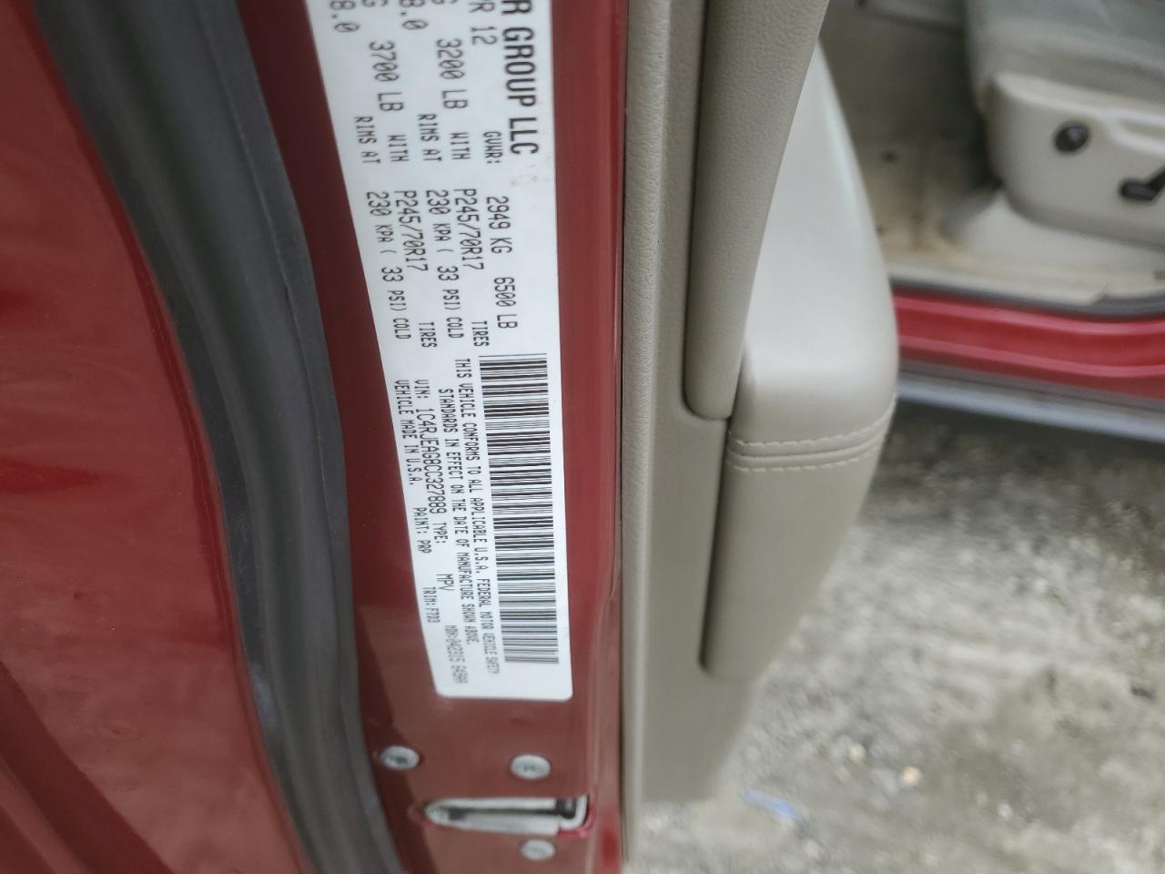 2012 Jeep Grand Cherokee Laredo VIN: 1C4RJEAG8CC327889 Lot: 57389254