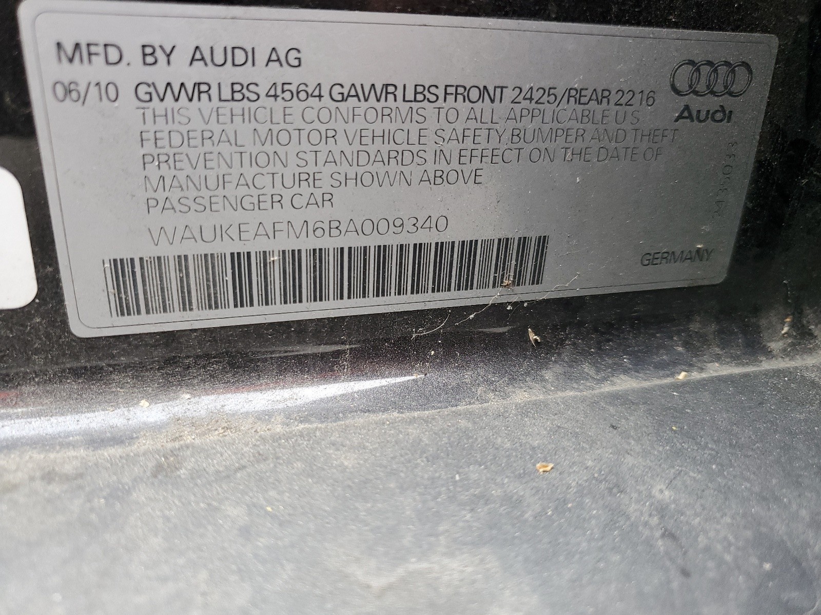 WAUKEAFM6BA009340 2011 Audi A3 Premium Plus