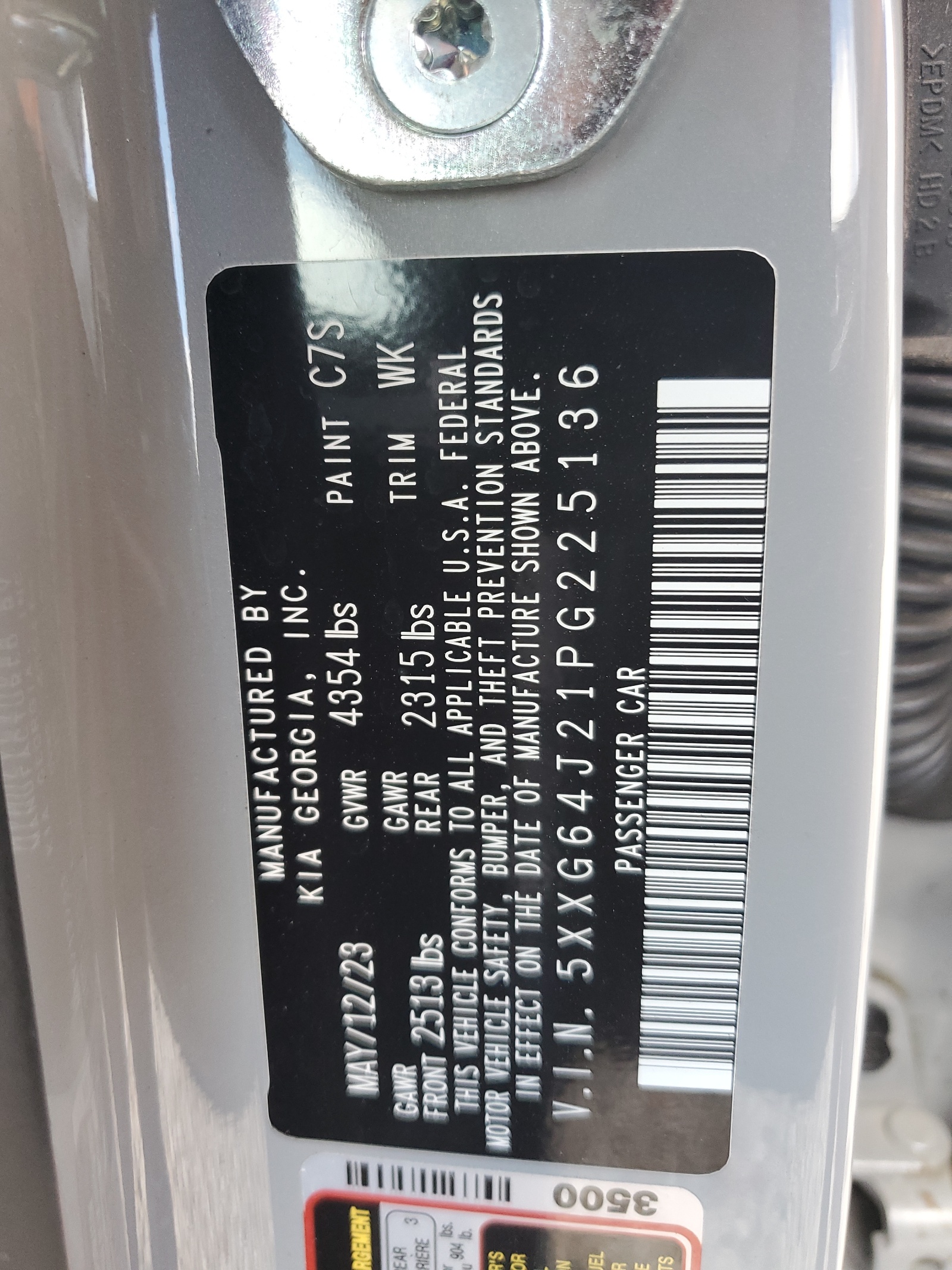 5XXG64J21PG225136 2023 Kia K5 Gt Line