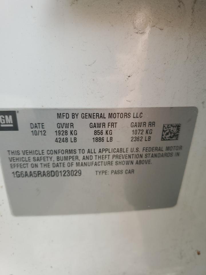 2013 Cadillac Ats VIN: 1G6AA5RA8D0123029 Lot: 58054284