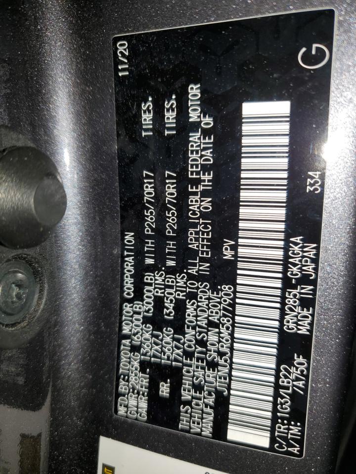 2021 Toyota 4Runner Sr5/Sr5 Premium VIN: JTENU5JR6M5877908 Lot: 59584844