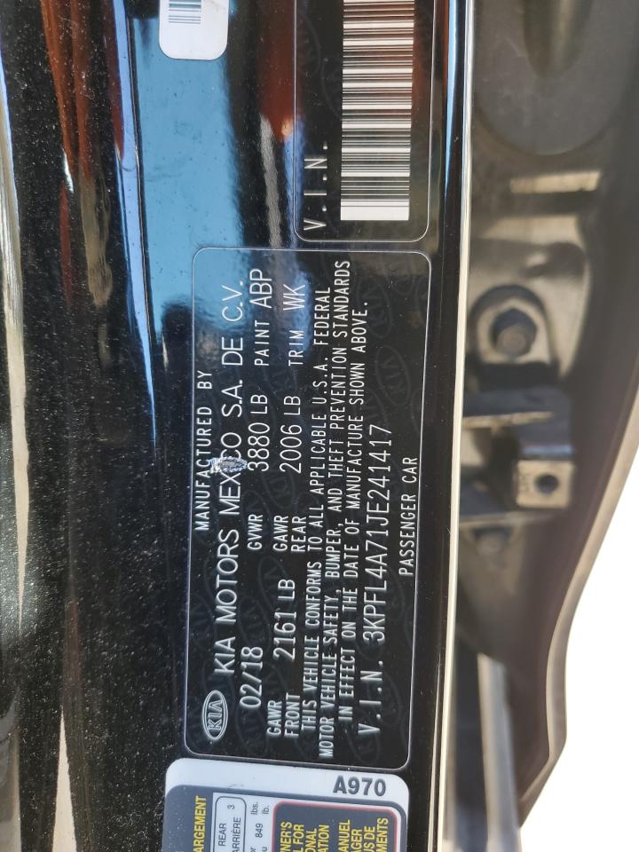 2018 Kia Forte Lx VIN: 3KPFL4A71JE241417 Lot: 57898584