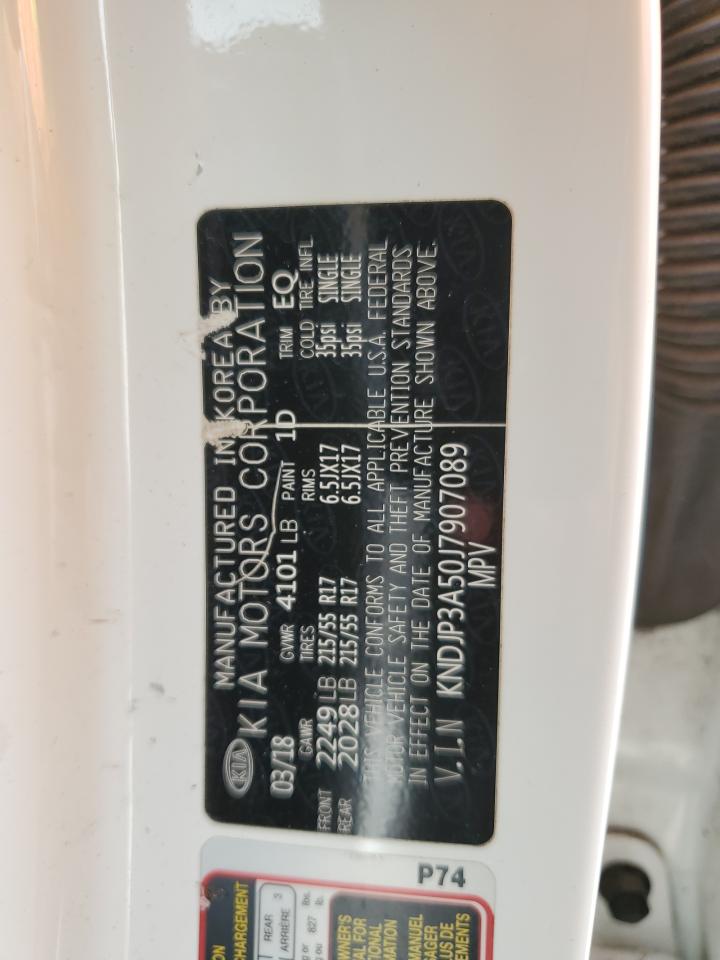 2018 Kia Soul + VIN: KNDJP3A50J7907089 Lot: 60045414