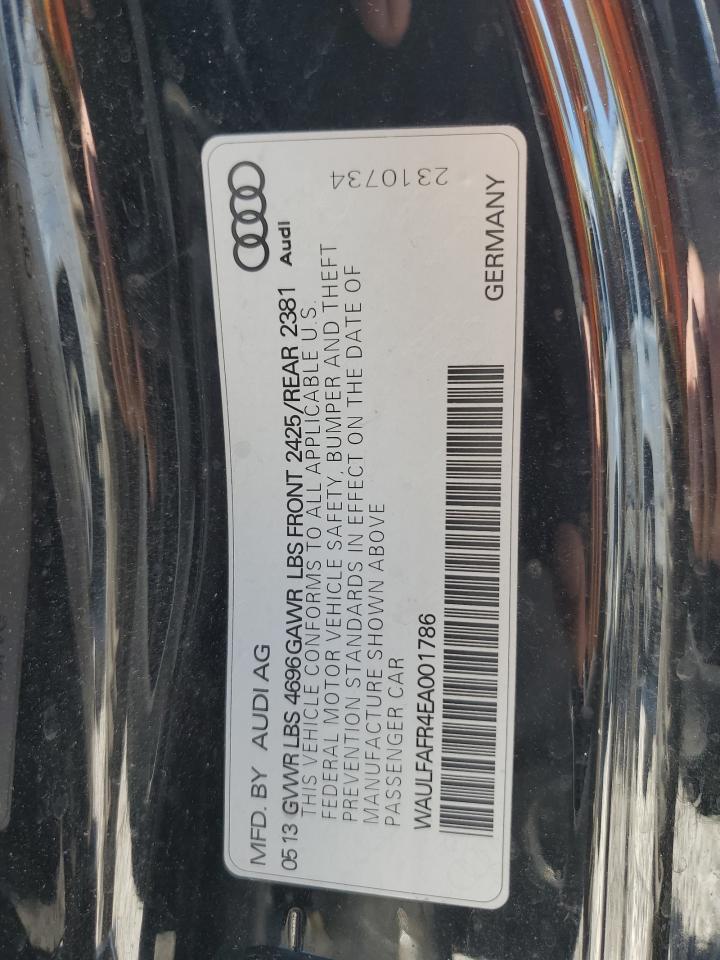 WAULFAFR4EA001786 2014 Audi A5 Premium Plus