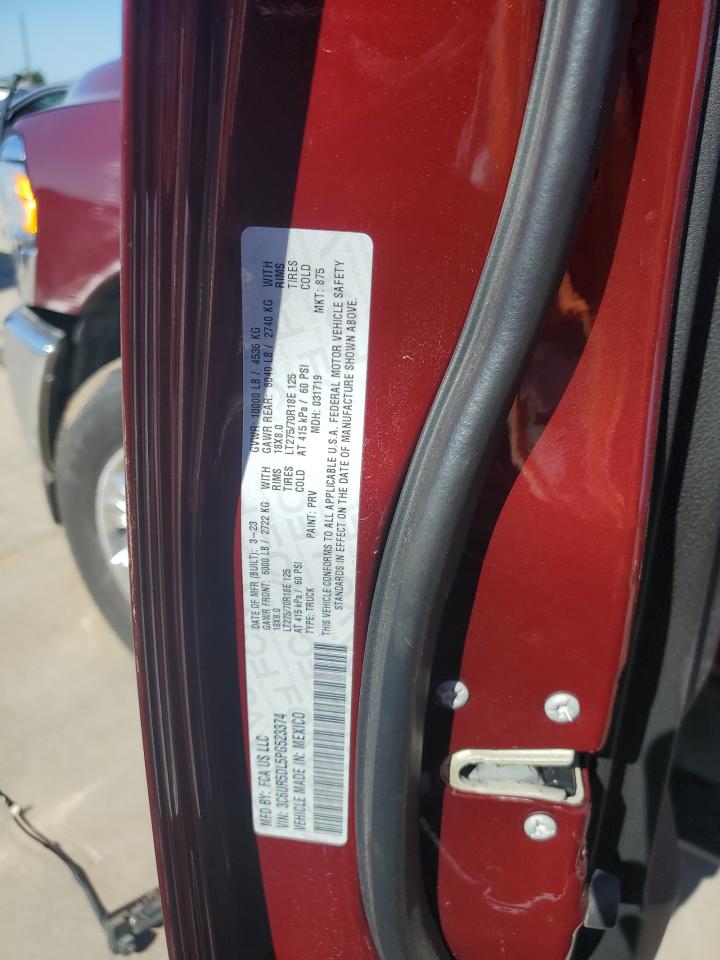 2023 Ram 2500 Big Horn VIN: 3C6UR5DL5PG523374 Lot: 57547694