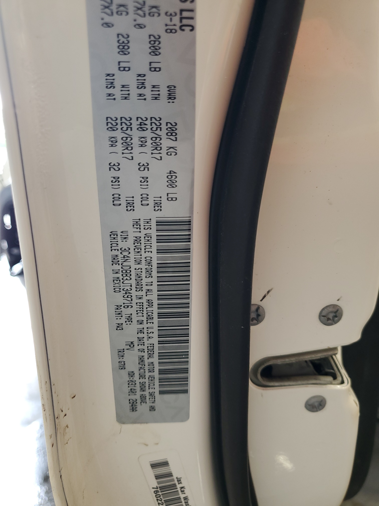 3C4NJDBB3JT349716 2018 Jeep Compass Latitude