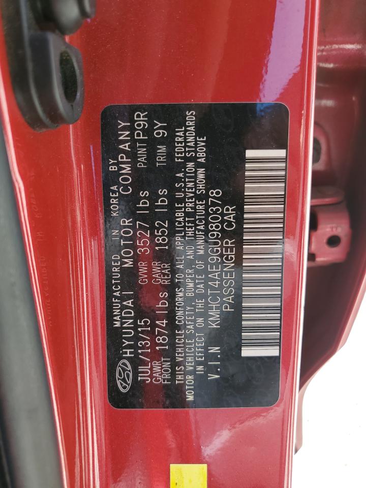 2016 Hyundai Accent Se VIN: KMHCT4AE9GU980378 Lot: 58344334