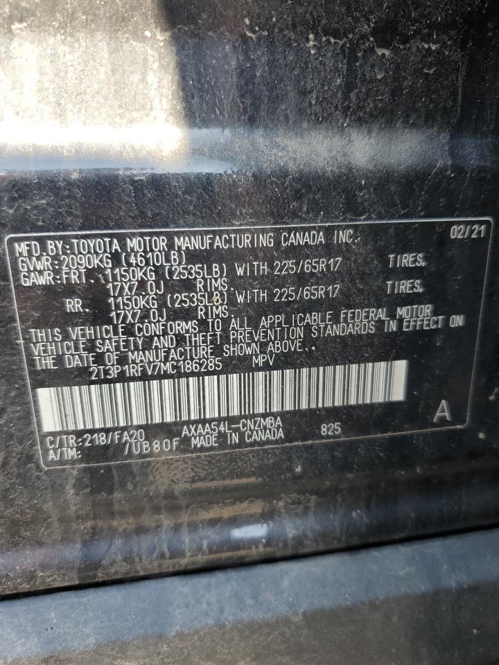 2T3P1RFV7MC186285 2021 Toyota Rav4 Xle