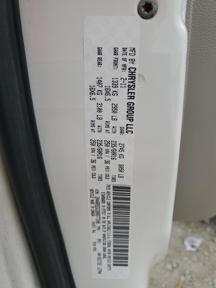 2011 Chrysler Town & Country Touring VIN: 2A4RR5DG3BR677208 Lot: 61155984