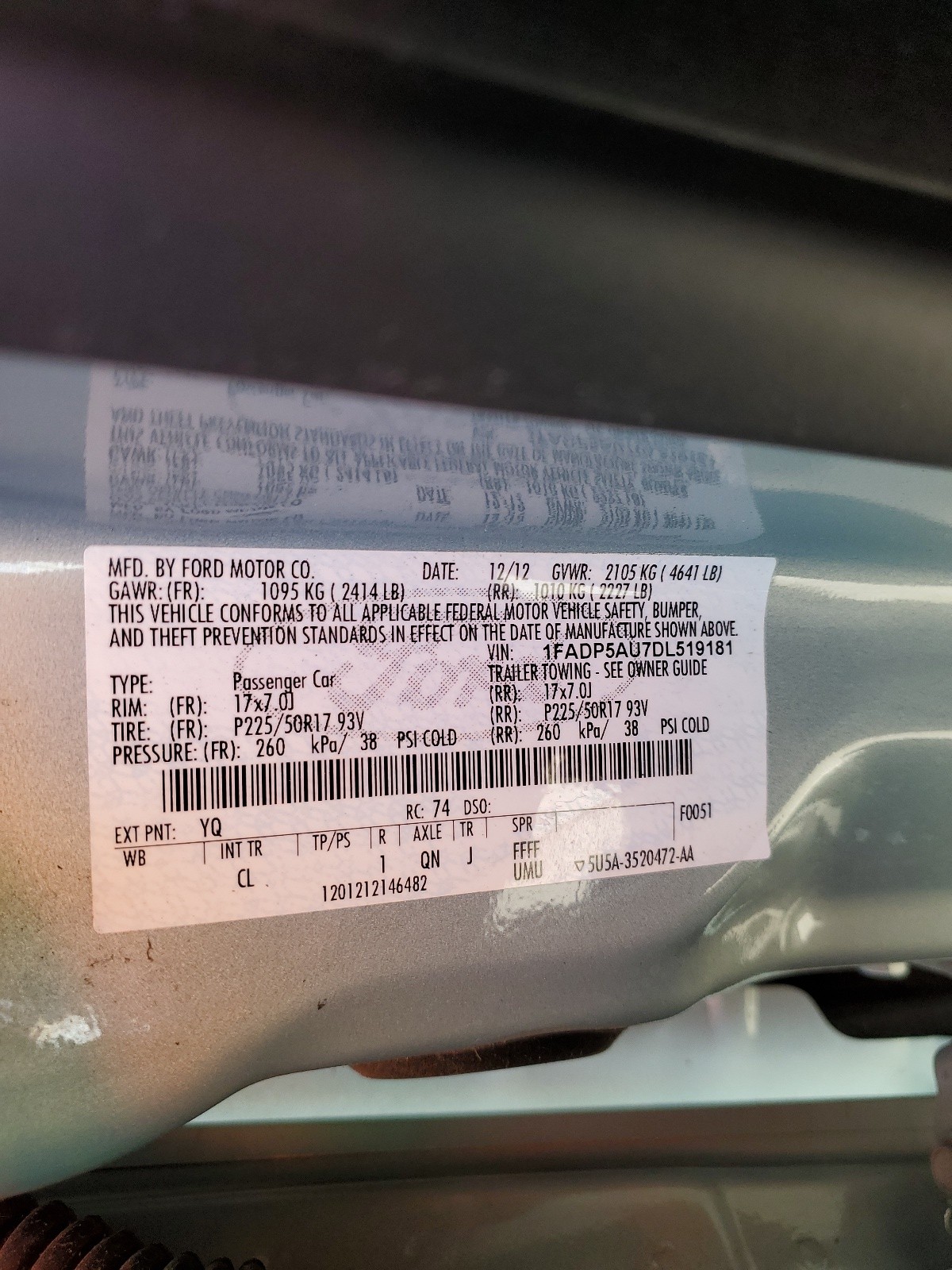 1FADP5AU7DL519181 2013 Ford C-Max Se