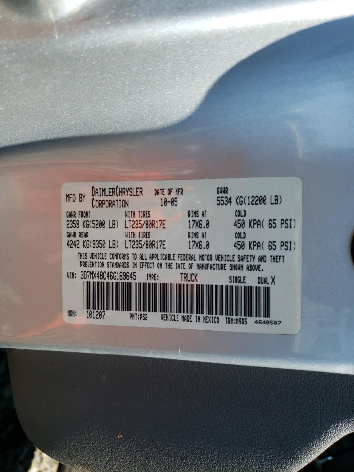 2006 Dodge Ram 3500 St VIN: 3D7MX48C46G169645 Lot: 60134284