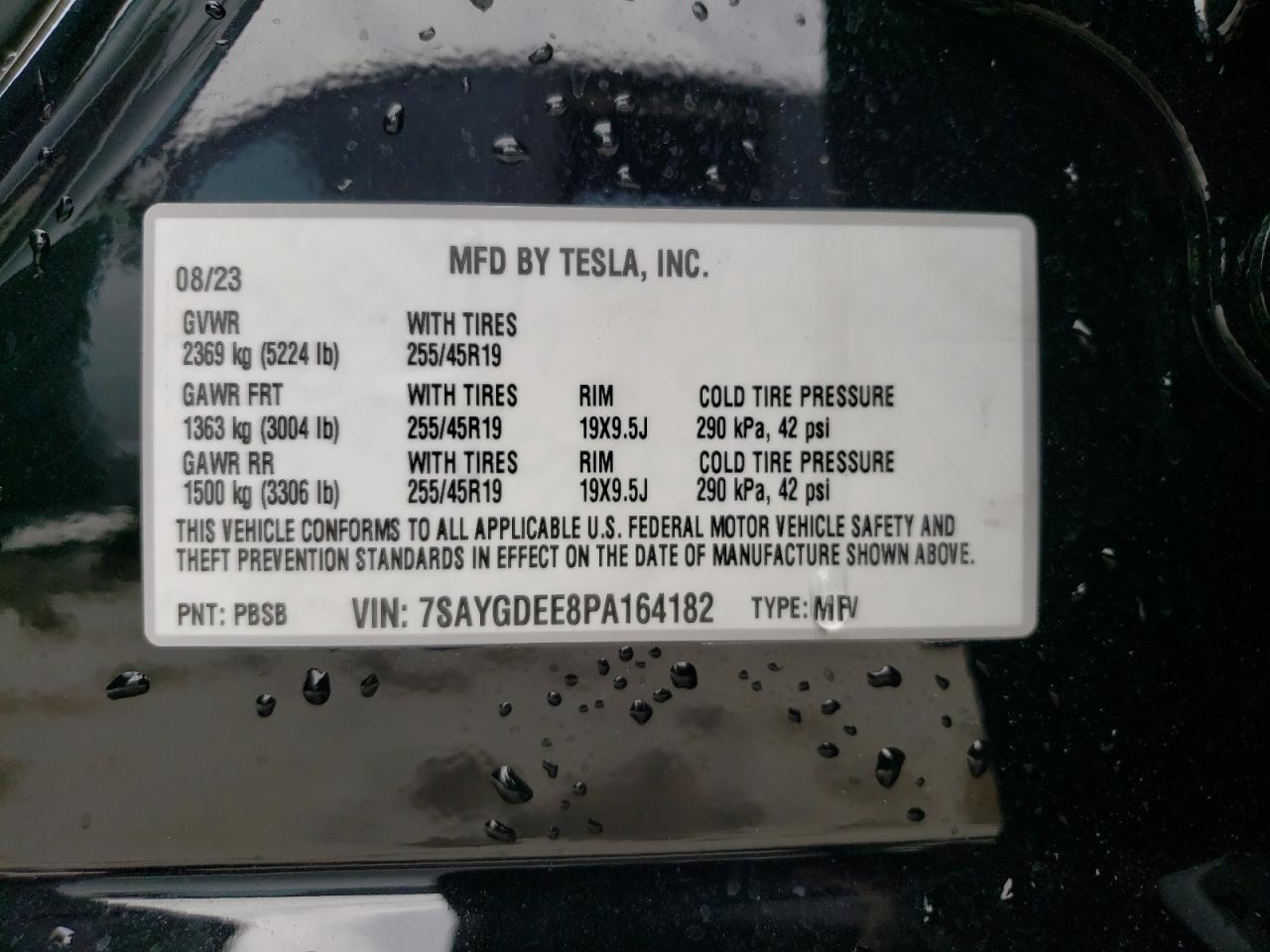 7SAYGDEE8PA164182 2023 Tesla Model Y