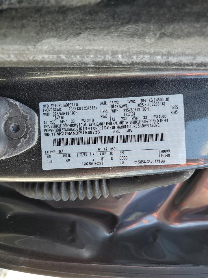 2023 Ford Escape St Line VIN: 1FMCU9MN3PUA68738 Lot: 59042914
