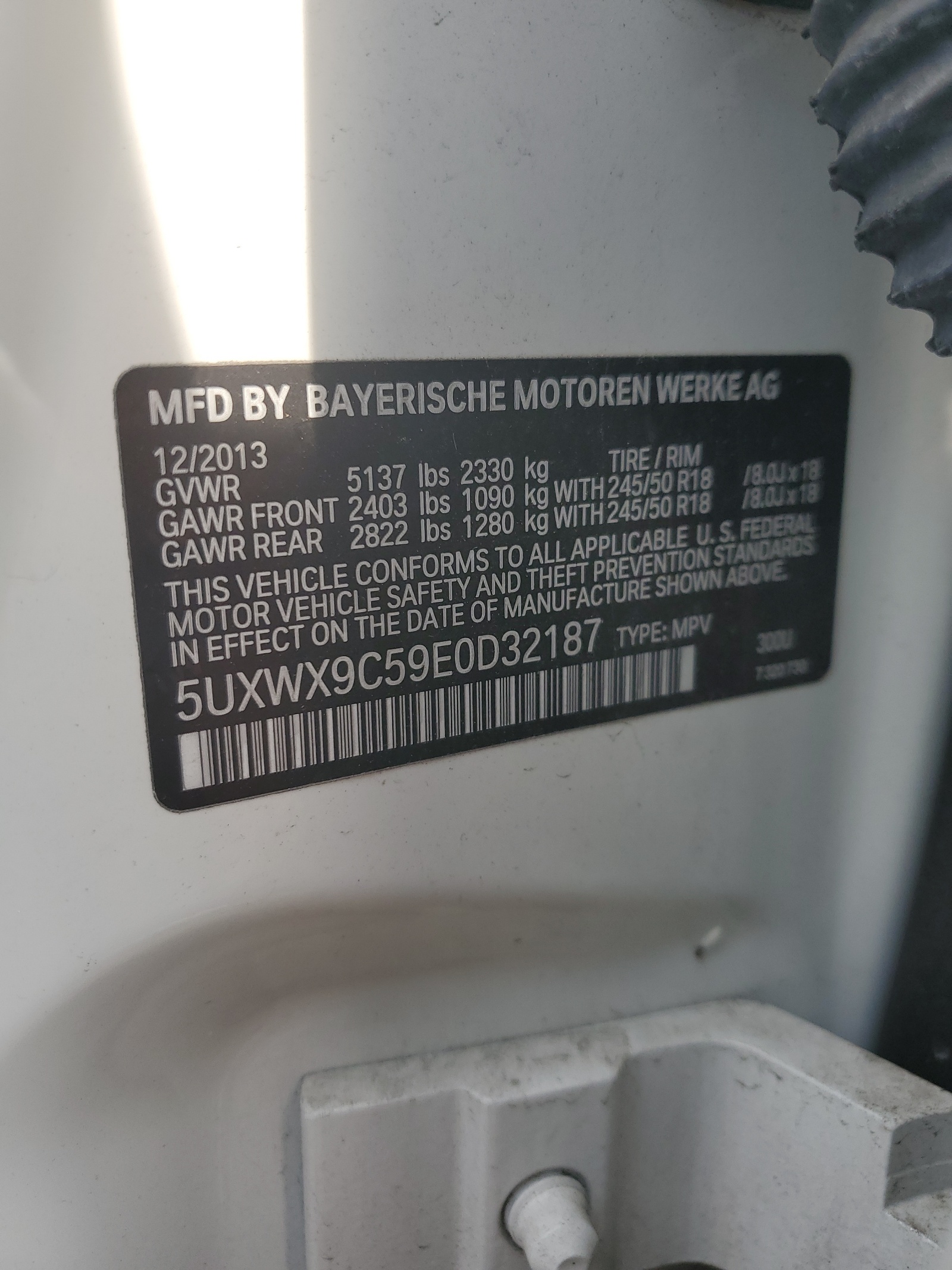 5UXWX9C59E0D32187 2014 BMW X3 xDrive28I