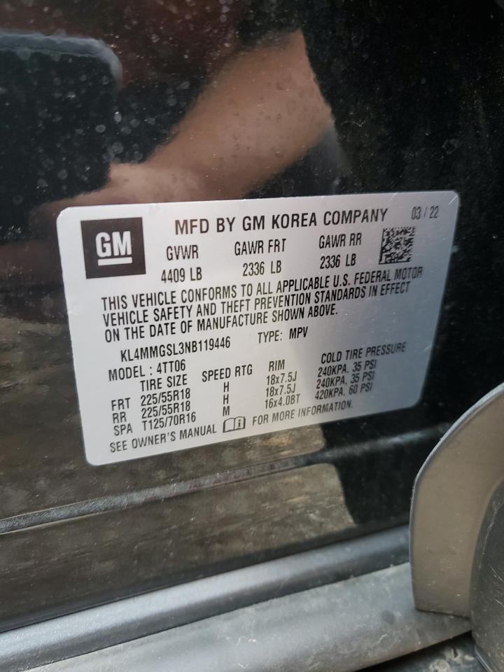 2022 Buick Encore Gx Essence VIN: KL4MMGSL3NB119446 Lot: 61198894