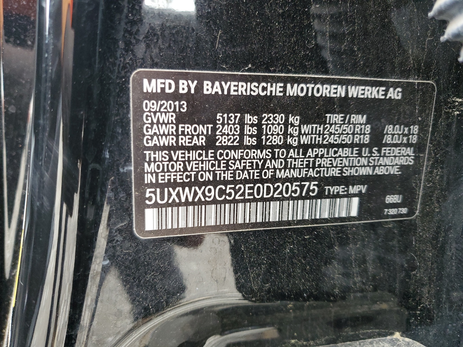 5UXWX9C52E0D20575 2014 BMW X3 xDrive28I