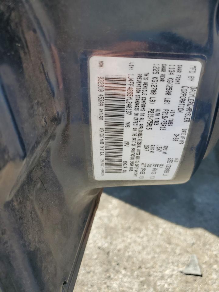 2000 Jeep Cherokee Sport VIN: 1J4FF48S5YL240137 Lot: 61045604