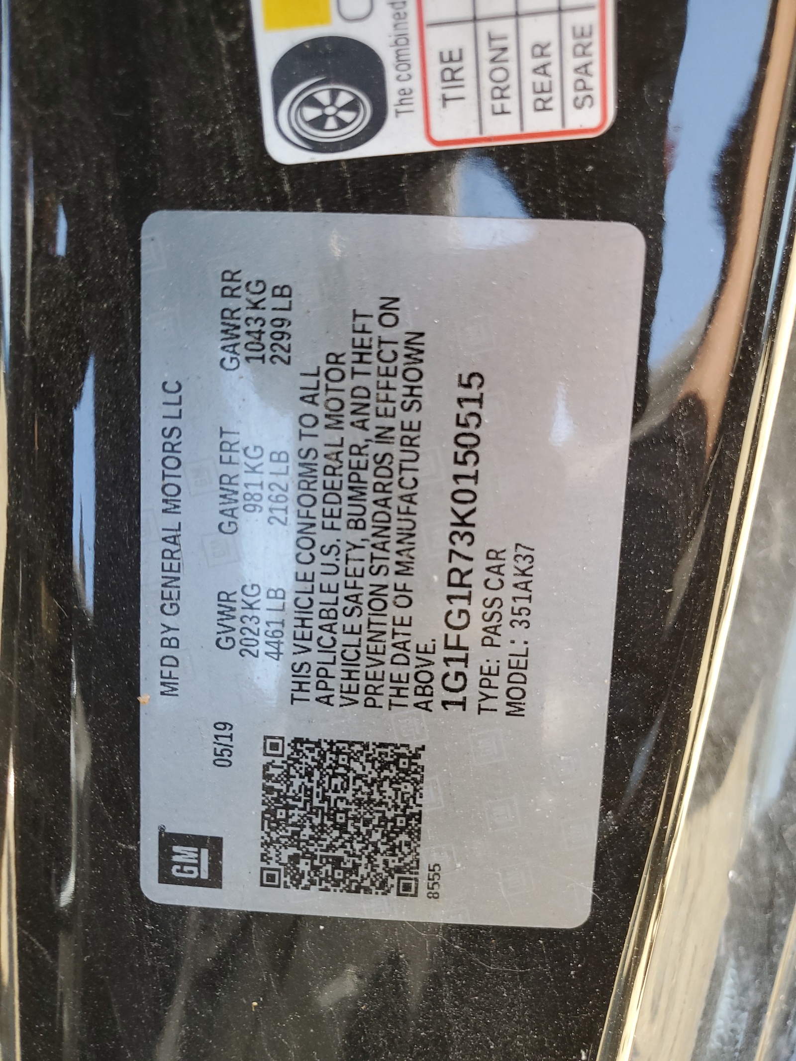 1G1FG1R73K0150515 2019 Chevrolet Camaro Ss