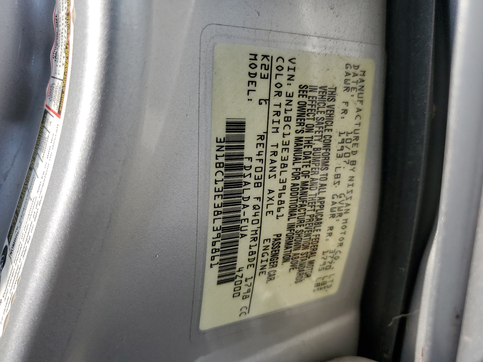3N1BC13E38L396861 2008 Nissan Versa S