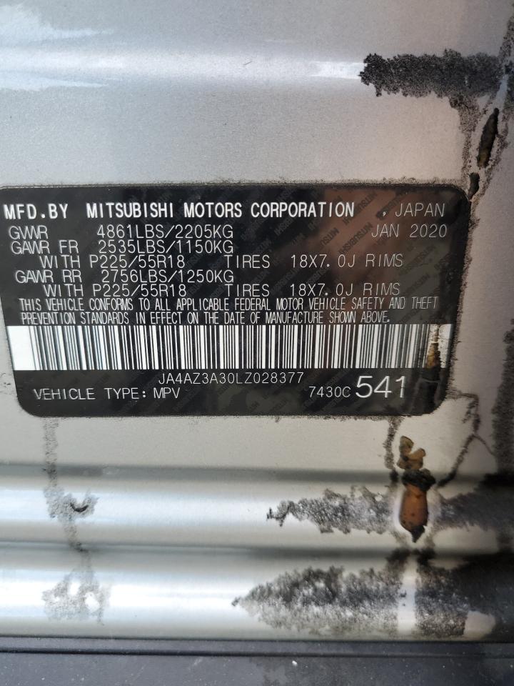 2020 Mitsubishi Outlander Se VIN: JA4AZ3A30LZ028377 Lot: 59134154