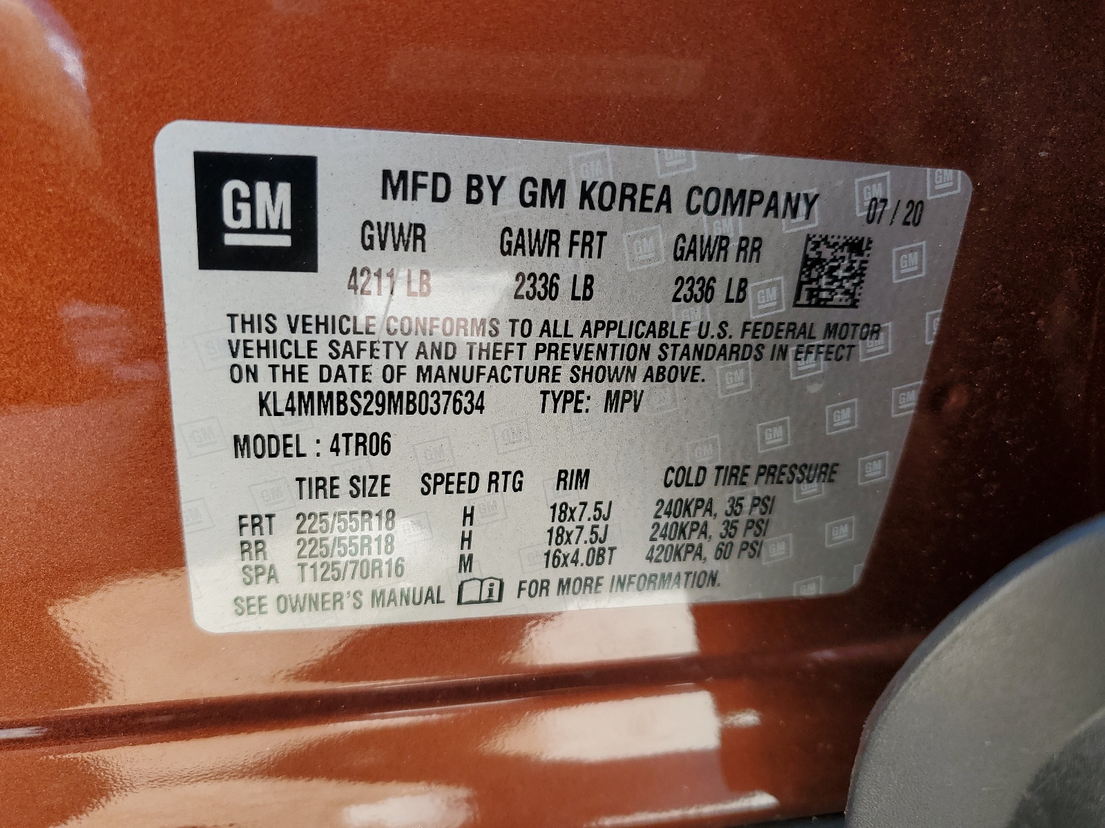 KL4MMBS29MB037634 2021 Buick Encore Gx Preferred